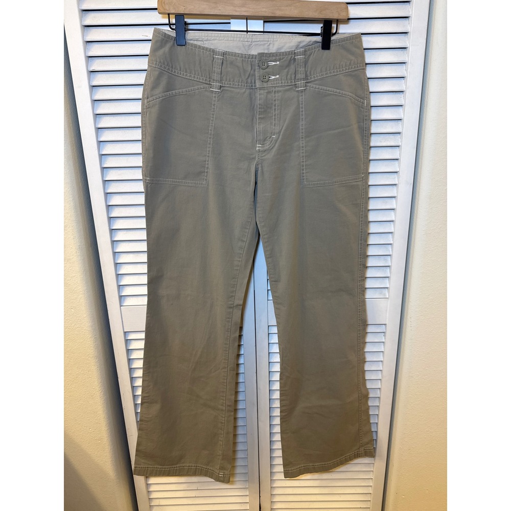 The North Face Womens Khaki Hiking Pants Straight Leg Outdoor Trousers Size 10